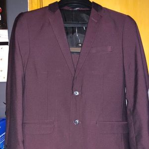 CALVIN KLEIN SUIT JACKET - Plum/Burgundy Color
